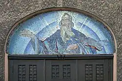 Mozaika nad wejściem do kościoła