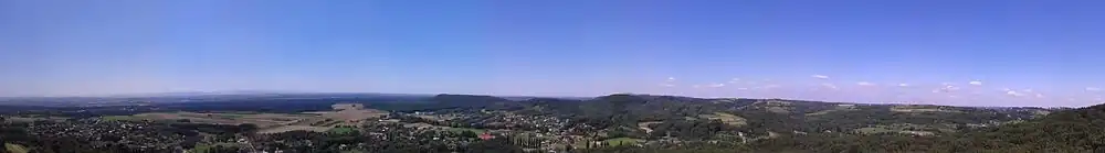 Panorama okolicy zamku widziana z wieży