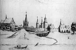 Zamek w Płocku w 1627 r., wg A.Boota