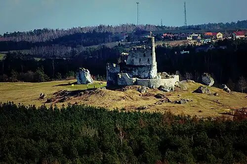 Widok z niedalekiego Łutowca