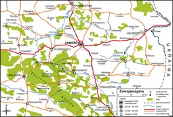 Mapa Zamojszczyzny