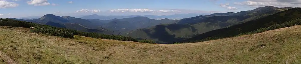 Panorama widokowa z Zamostkiej Hali w kierunku północnym i wschodnim