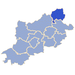 Położenie na mapie powiatu