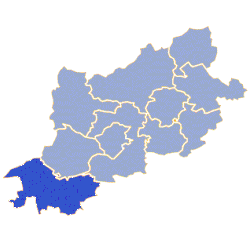 Położenie na mapie powiatu