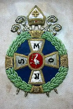 Herb opactwa z żurawiem z Zirc