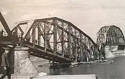 Zniszczony most na Sanie. 1939