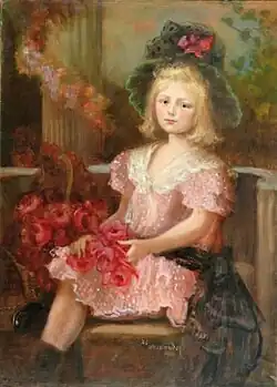 Dziewczynka w zielonym kapeluszu