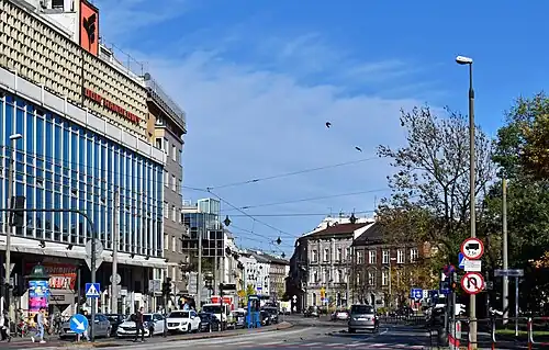 Widok z zachodu, z al. Krasińskiego