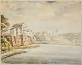 Zamek około 1870 r. wg Napoleona Ordy