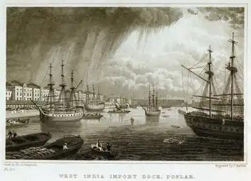 Dok północny na ilustracji Thomasa Shepherda﻿(inne języki) z 1830&nbsp;r.